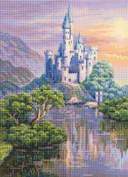 БСА2-049 Алмазная мозаика Наследие "Сказочный замок у озера"