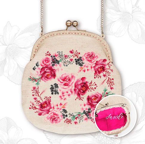 BAG019 Набор для вышивания сумки Luca-S "Розовая нежность"