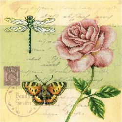 М70016 Набор для вышивания РТО "Почтовая открытка - Роза"