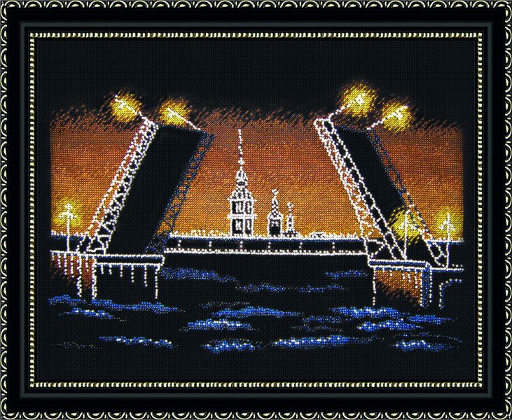 Набор для вышивания крестом ОВЕН "Ночной Петербург" 451