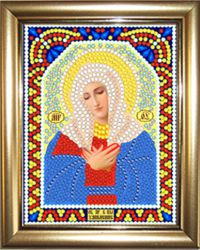ИМРА5-081 Алмазная мозаика ТМ НАСЛЕДИЕ с рамкой "Икона Умиление Божьей Матери"