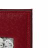 Фотоальбом BRAUBERG на 20 магнитных листов, 23х28 см, обложка под кожу страуса, на кольцах, бордовый, 390692