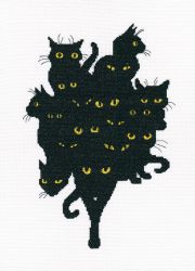 М670 Набор для вышивания "Среди черных котов-8" (РТО)