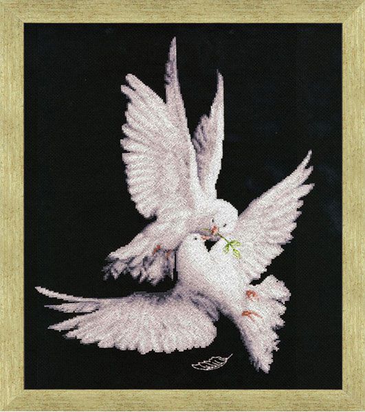 Набор для вышивания крестом ЗОЛОТОЕ РУНО "Моя голубка" З-018