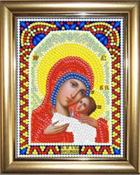 ИМРА5-088 Алмазная мозаика ТМ НАСЛЕДИЕ с рамкой "Корсунская икона Божией Матери"