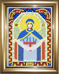 ИМРА5-089 Алмазная мозаика ТМ НАСЛЕДИЕ с рамкой "Покров Пресвятой Богородицы"