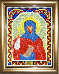 ИМРА5-093 Алмазная мозаика ТМ НАСЛЕДИЕ с рамкой "Икона Святая Маргарита"