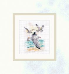 0-221 Набор для вышивания Алиса "Ветер с моря. Чайки"