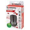 Мышь беспроводная SONNEN V99, USB, 1000/1200/1600 dpi, 4 кнопки, оптическая, серая, 513528