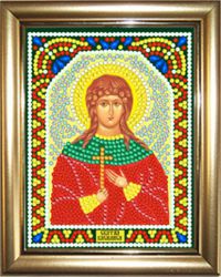 ИМРА5-104 Алмазная мозаика ТМ НАСЛЕДИЕ с рамкой "Святая Василиса"