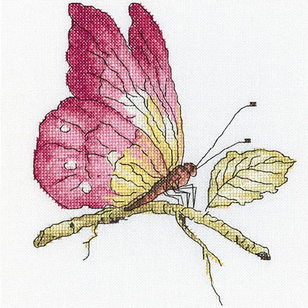 Набор для вышивания крестом РТО "Хрупкая красота в розовом"С174