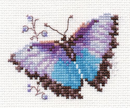 Набор для вышивания Алиса "Яркие бабочки. Голубая" 0-149