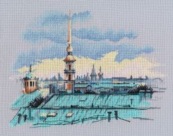 1472 Набор для вышивания Овен "Крыши Санкт-Петербурга"