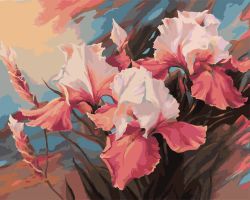 GX5802 Картина по номерам Paintboy "Розовые ирисы"