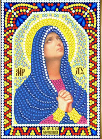 ИМА5-091 Алмазная мозаика ТМ НАСЛЕДИЕ "Богородица Скорбящая"