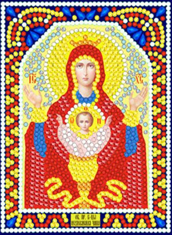 ИМА5-099 Алмазная мозаика ТМ НАСЛЕДИЕ "Богородица Неупиваемая чаша"