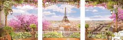 KX-0085 Картина по номерам Paintboy "Париж" триптих  50х150