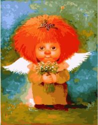 МСА249 Картина по номерам Paintboy "Рыжий Ангелочек"