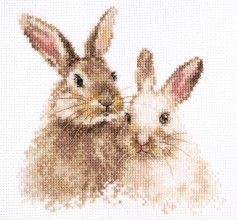 Набор для вышивания Алиса "Милые кролики" 1-34