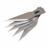 Нож макетный (скальпель) STAFF, 6 лезвий в комплекте, металлический корпус, блистер, 238258