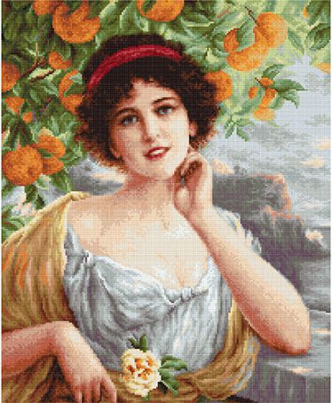 G546 Набор для вышивания Luca-S "Красавица под апельсиновым деревом"