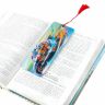 Закладка для книг 3D, BRAUBERG, объемная, "Мотогонки", с декоративным шнурком-завязкой, 125769