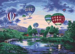 БСА2-032 Алмазная мозаика Наследие "Воздушные шары над прудом"
