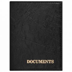 Обложка для автодокументов STAFF "Profit", экокожа, "DOCUMENTS", черная, 237181