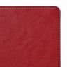 Блокнот А5 (148x218 мм), BRAUBERG "Office", под кожу, 80 л., резинка, клетка, красный, 111030