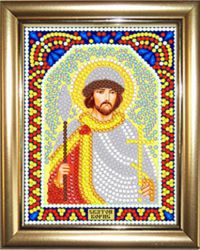 ИМРА5-059 Алмазная мозаика ТМ НАСЛЕДИЕ с рамкой "Святой Борис"