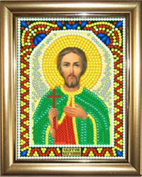 ИМРА5-062 Алмазная мозаика ТМ НАСЛЕДИЕ с рамкой "Святой Евгений"